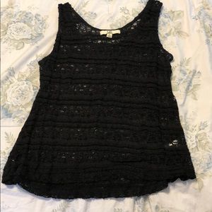 Black Lace Tank Top